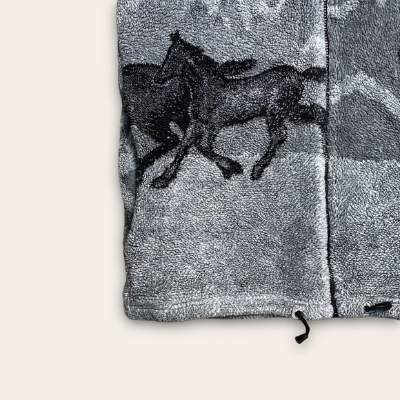 Vintage Horse Sherpa Fleece Gilet - Picture 3 of 4